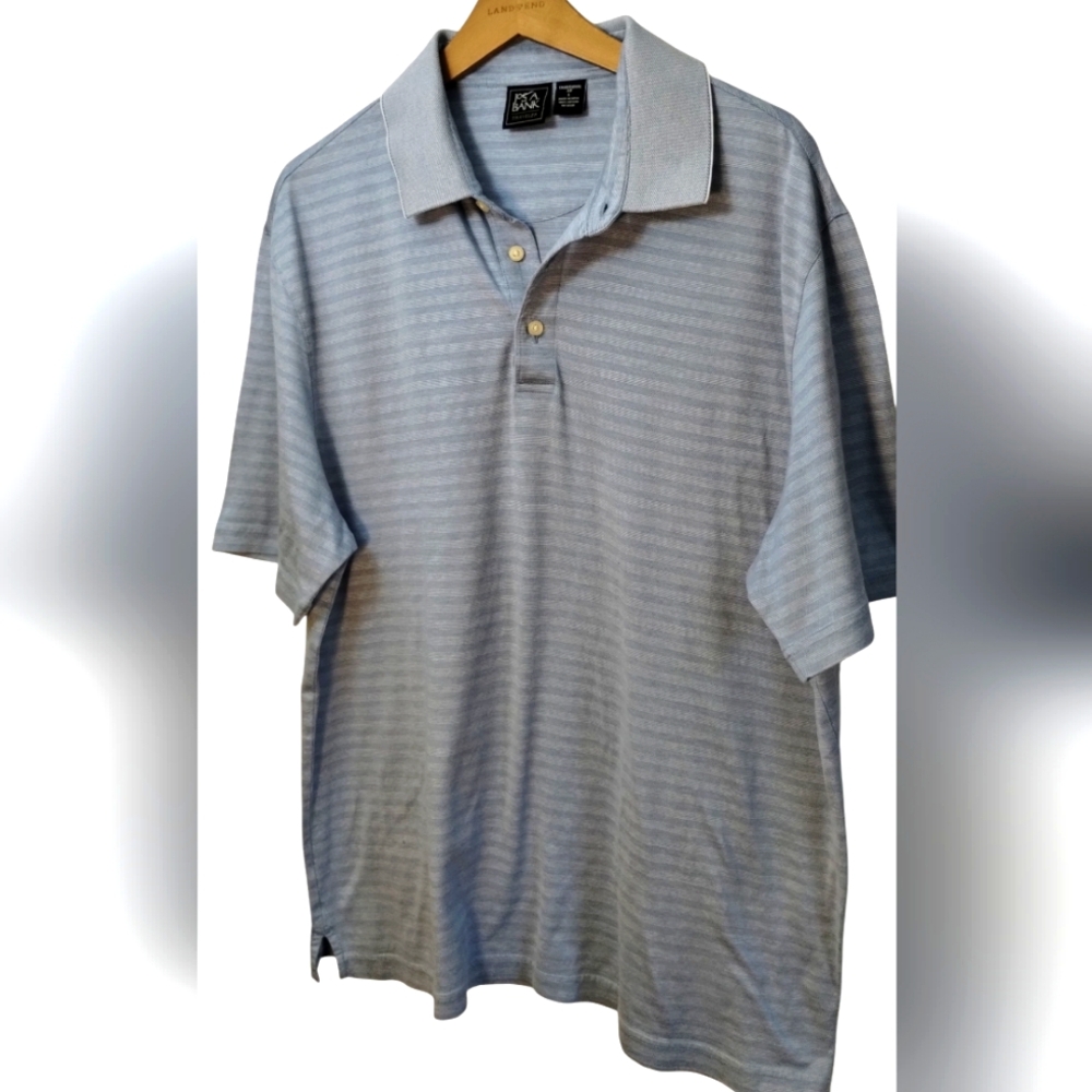 Jos. A. Bank Men's Blue Stripe Polo Shirt